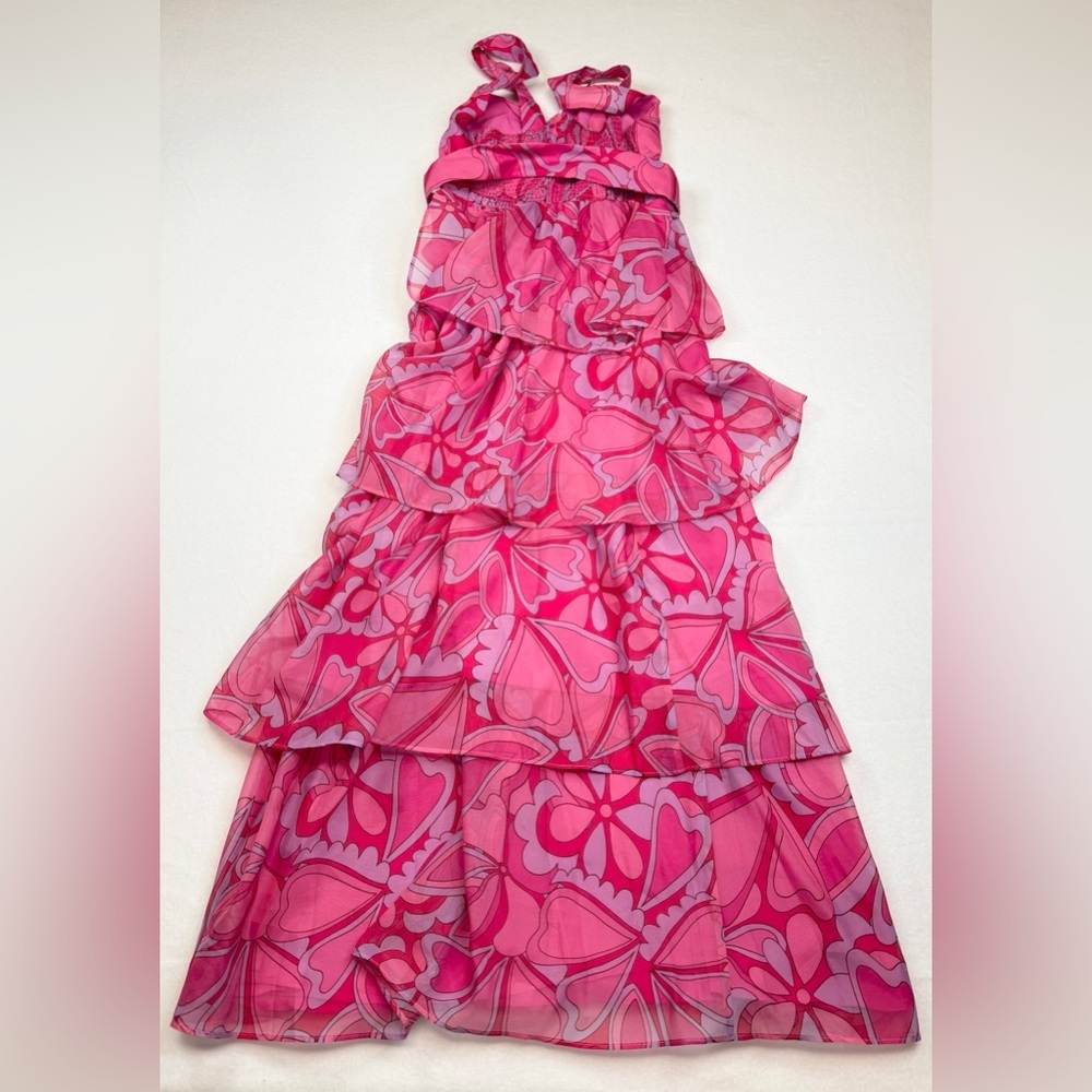 Show Me Your MuMu Pink Floral Tiered Maxi Dress - Picture 5 of 6
